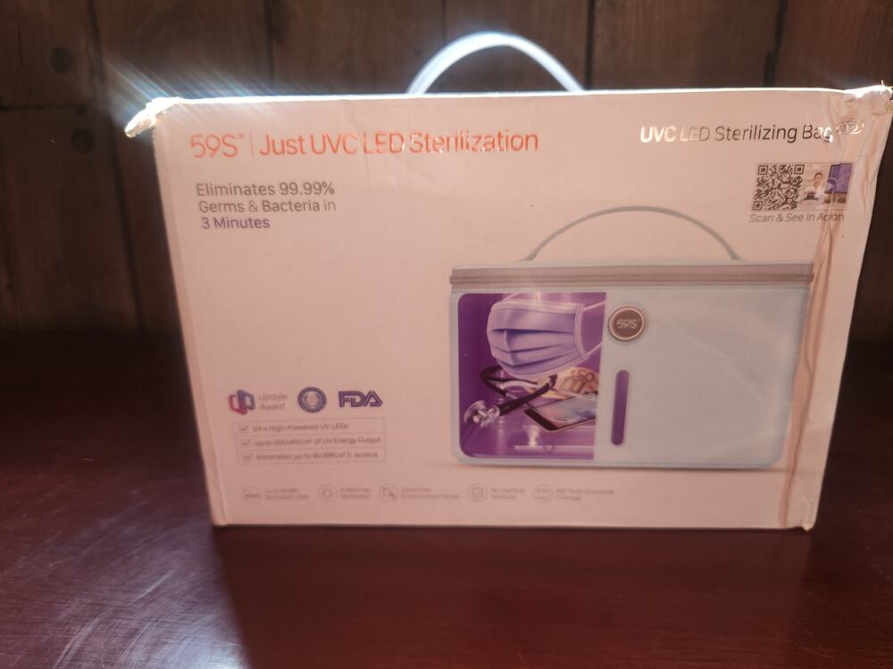 59S UVC LED Sterilizing Bag PRO New In Box Portable UV Sanitizer Case
